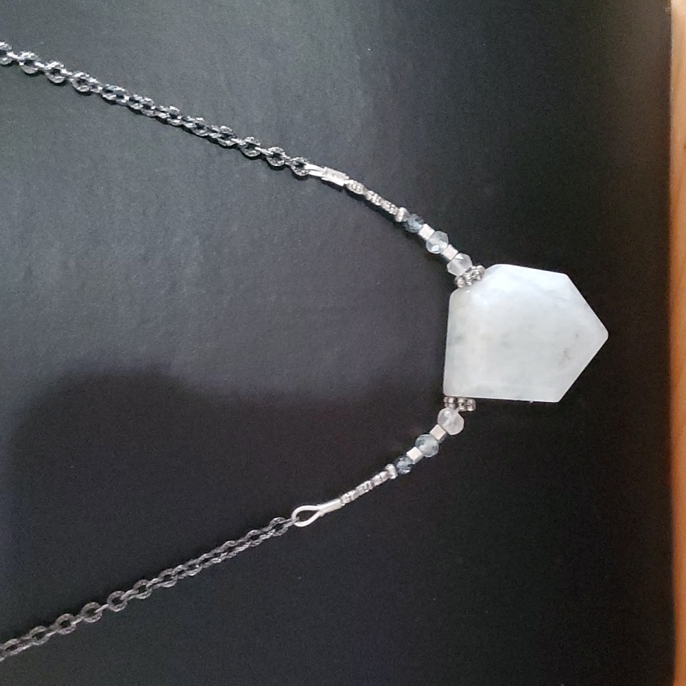 Sapphireskies Designs Handmade Sterling Silver Aquamarine Beaded Necklace